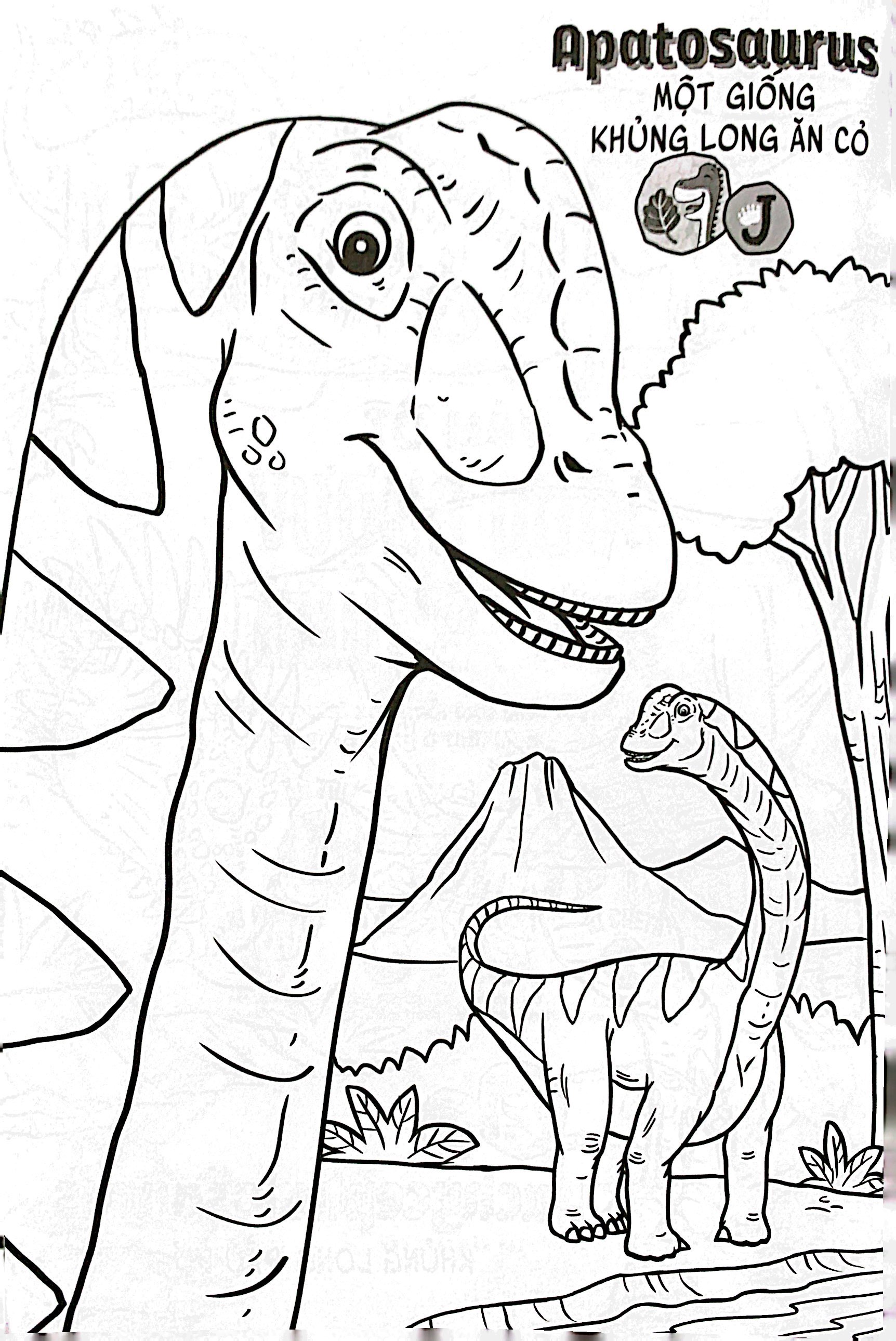 bộ bé học-bé chơi - tô màu vương quốc khủng long 2