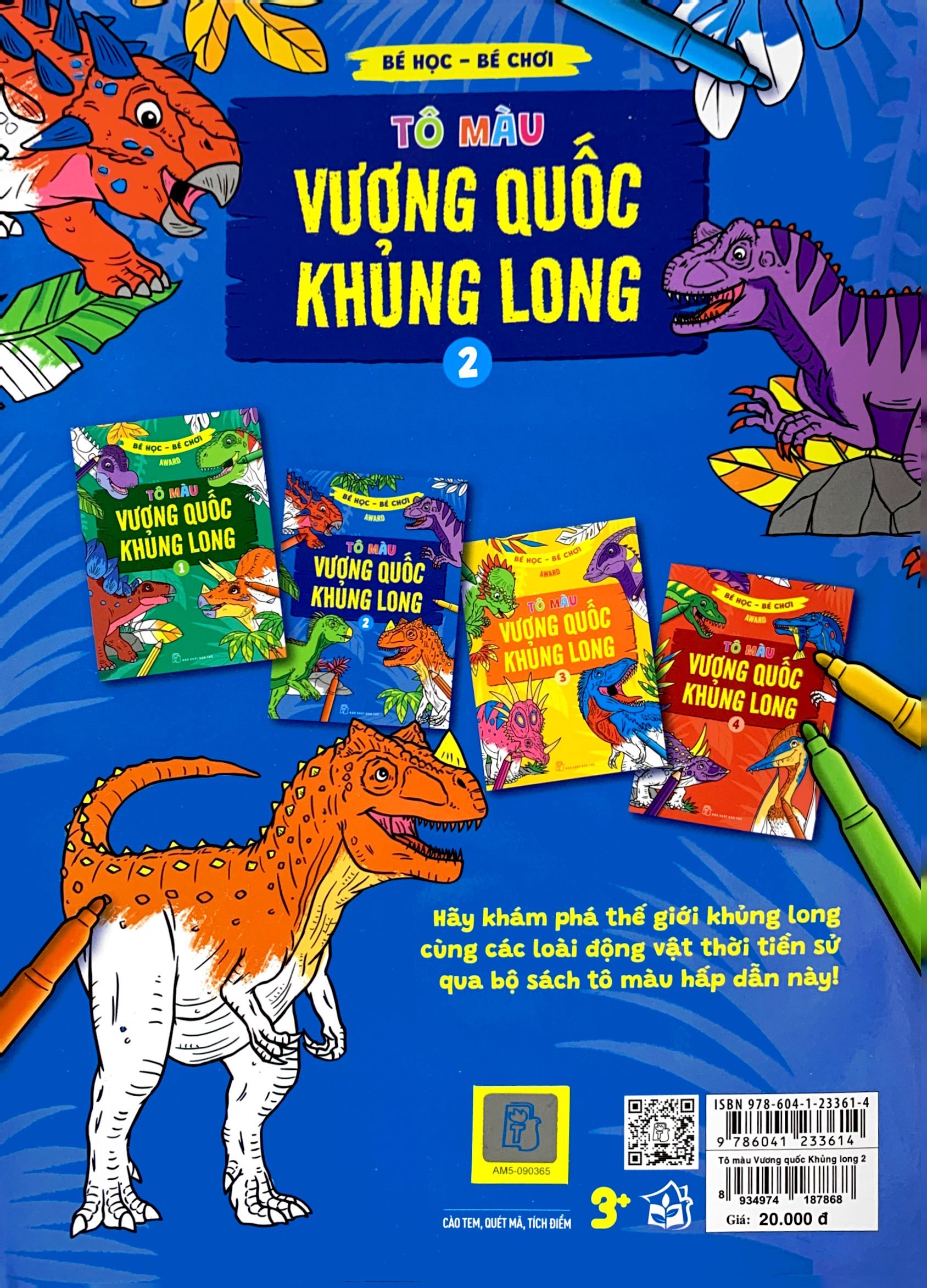 bộ bé học-bé chơi - tô màu vương quốc khủng long 2