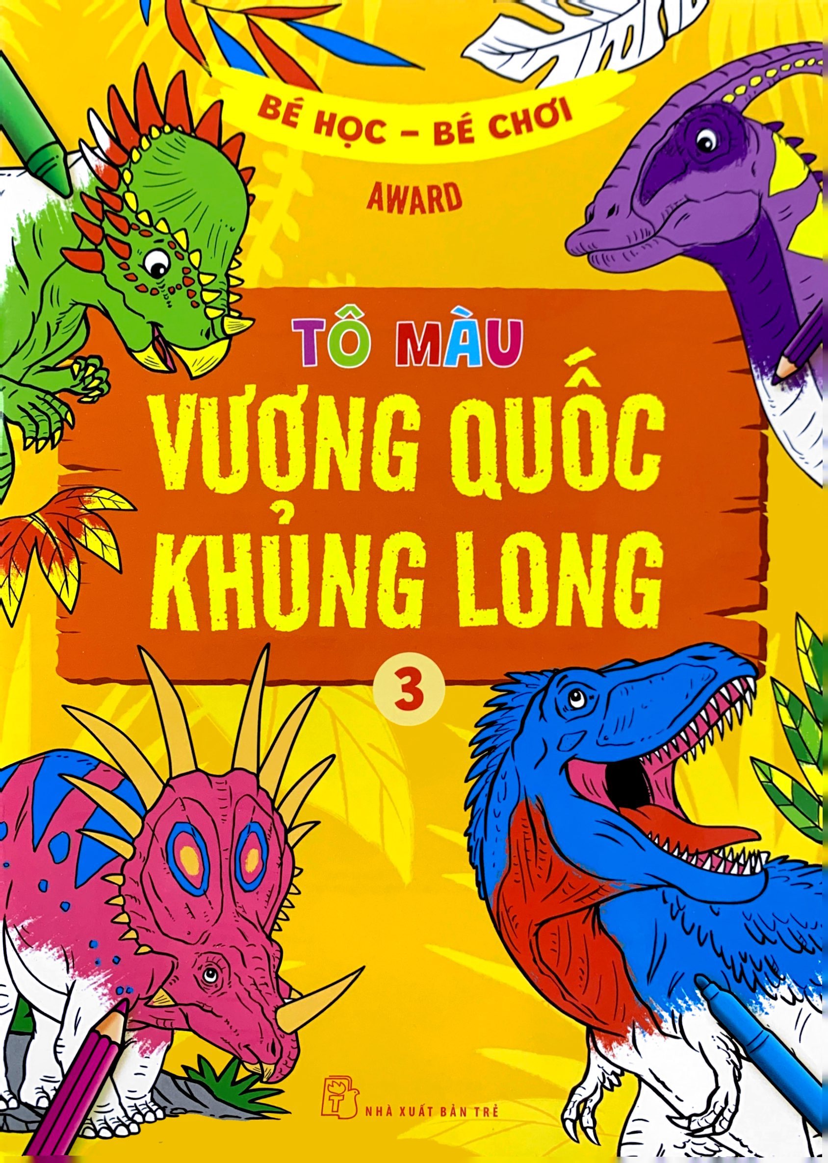 bộ bé học-bé chơi - tô màu vương quốc khủng long 3