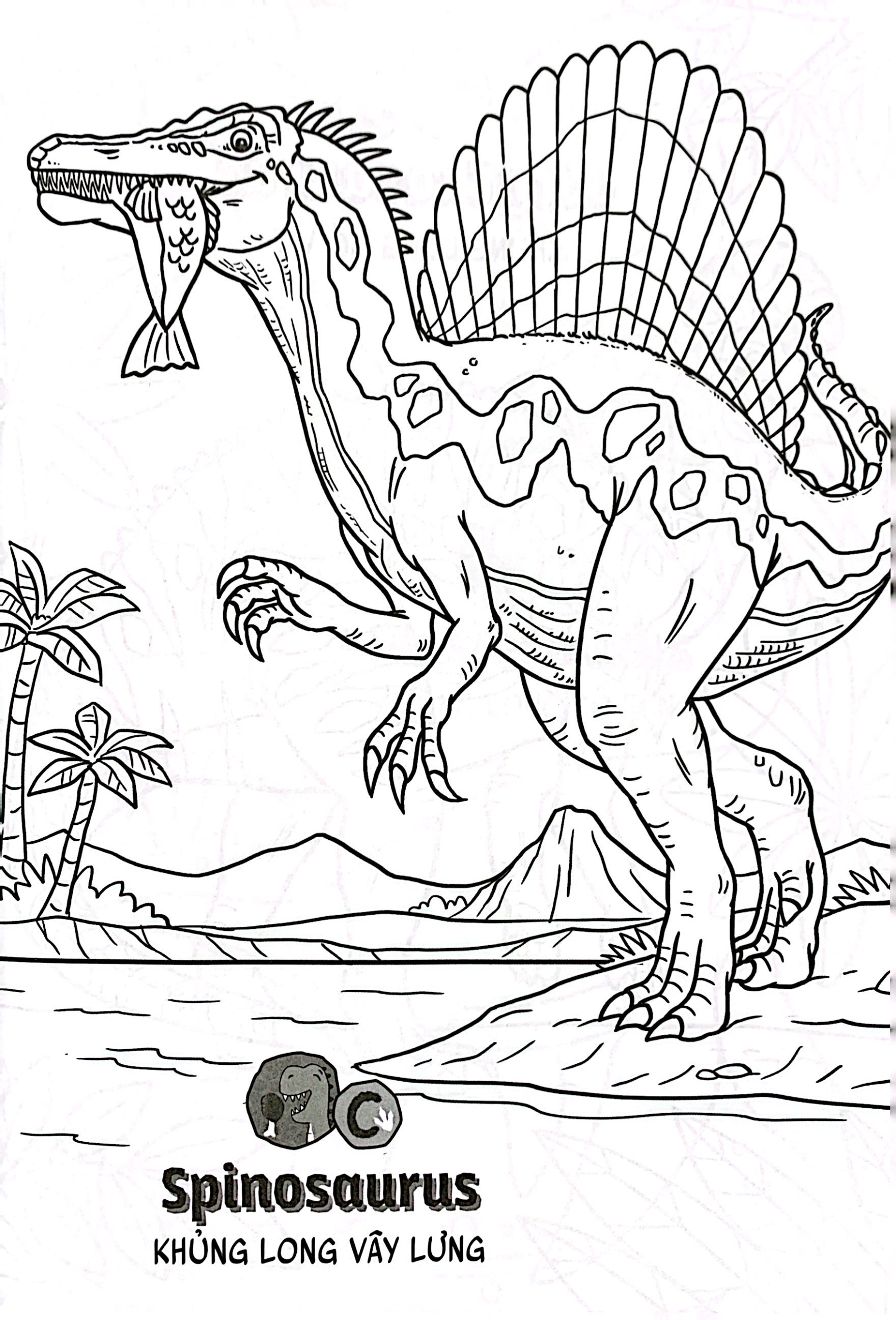 bộ bé học-bé chơi - tô màu vương quốc khủng long 3