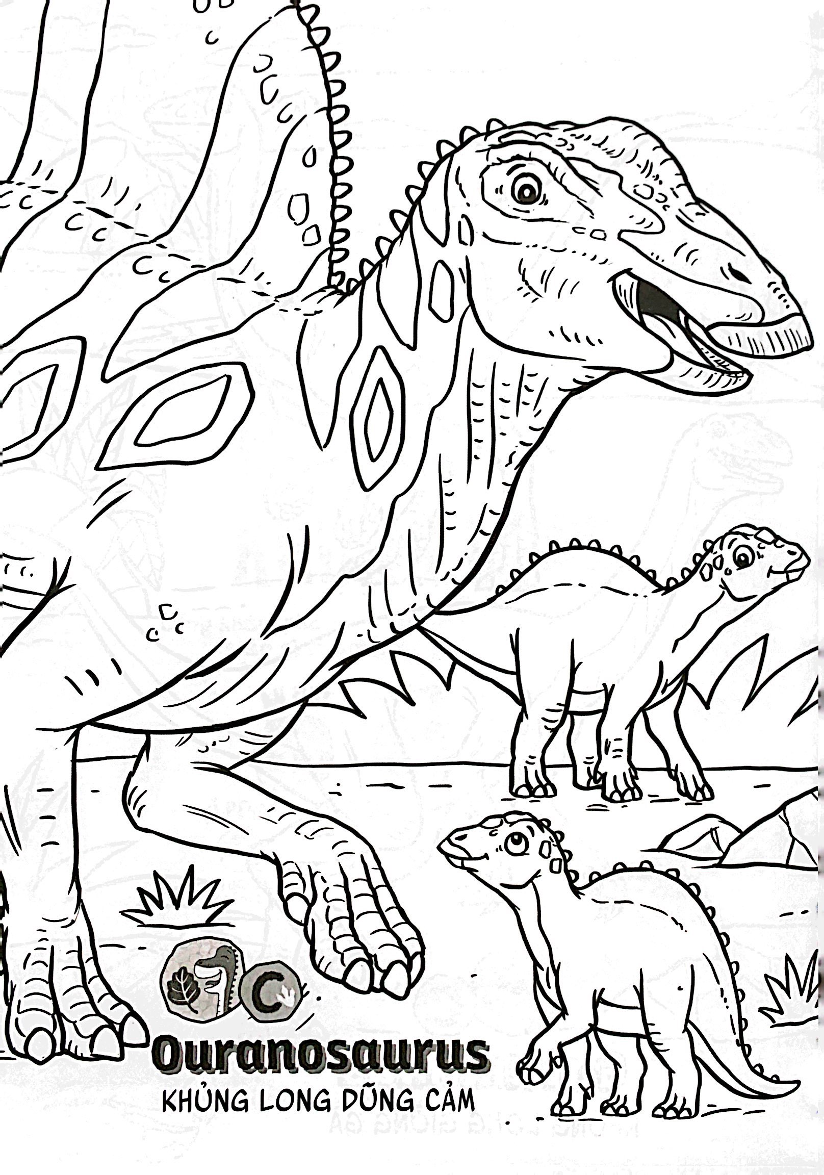 bộ bé học-bé chơi - tô màu vương quốc khủng long 4