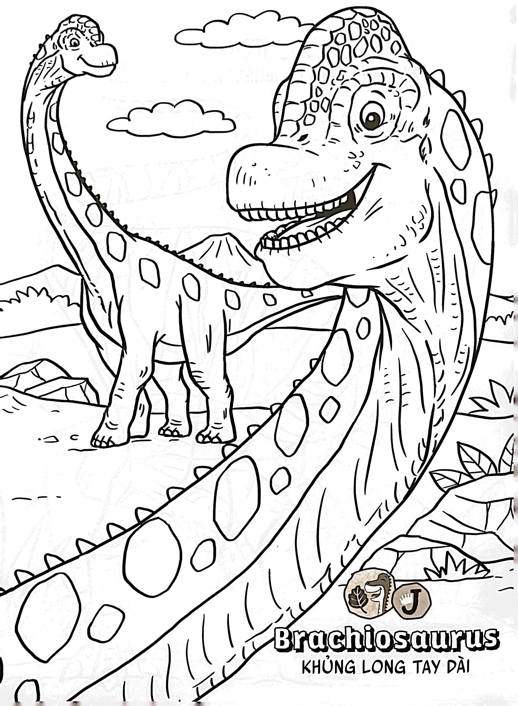 bộ bé học-bé chơi - tô màu vương quốc khủng long 4