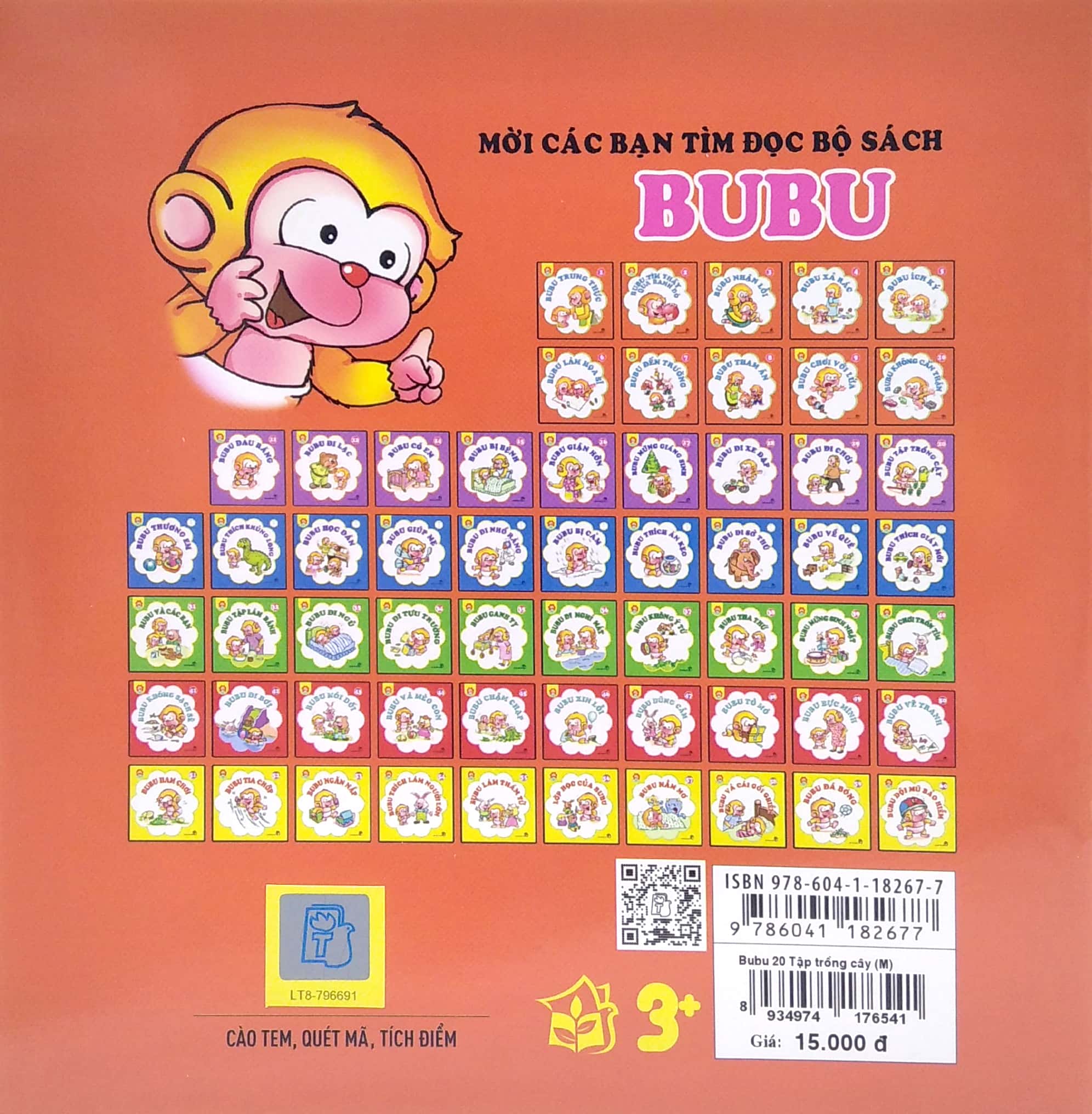 bộ bé học lễ giáo - bubu tập 20: tập trồng cây (tái bản 2022)