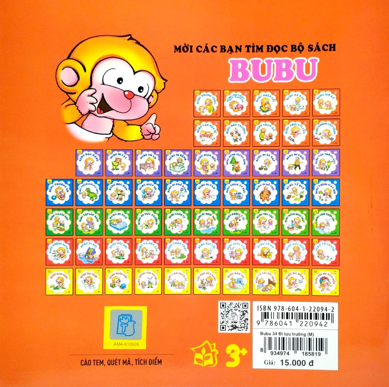 bộ bé học lễ giáo - bubu tập 34: đi tựu trường (tái bản 2023)