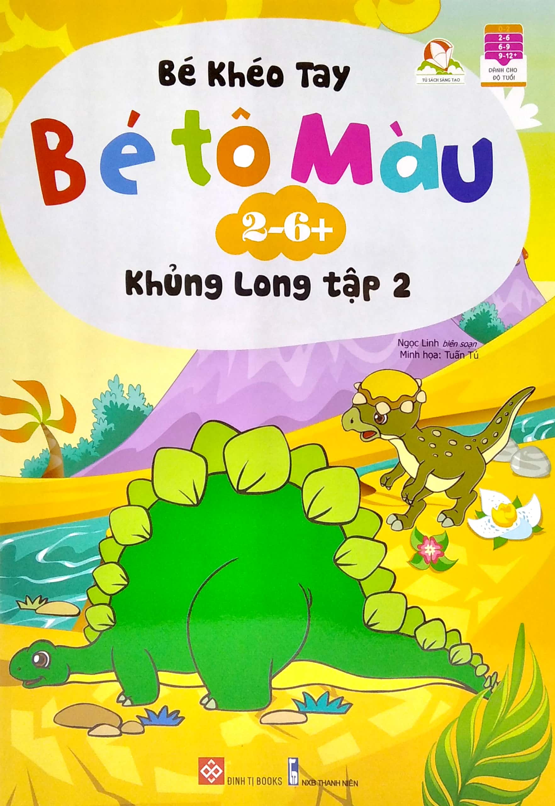 bộ bé khéo tay - bé tô màu - khủng long (tập 2)