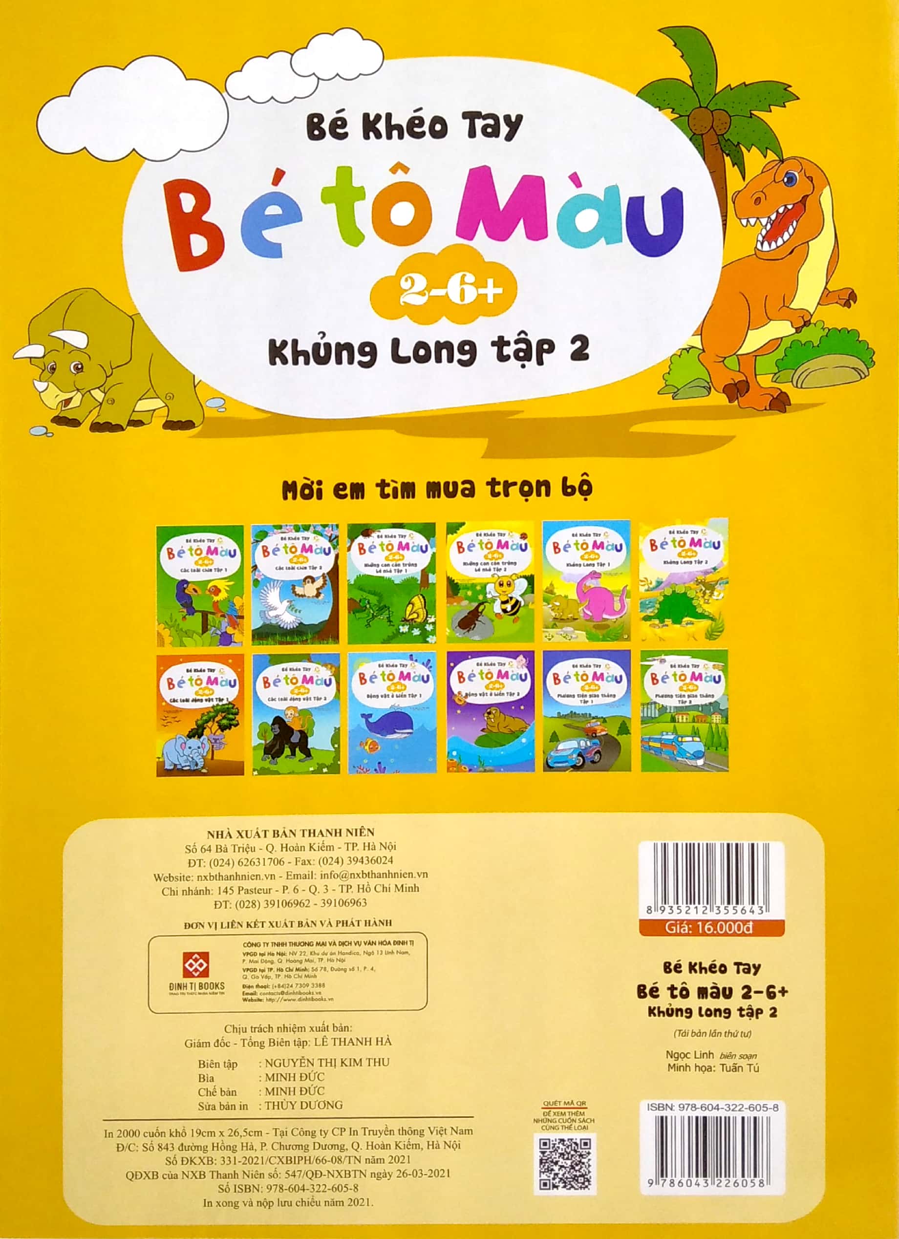 bộ bé khéo tay - bé tô màu - khủng long (tập 2)