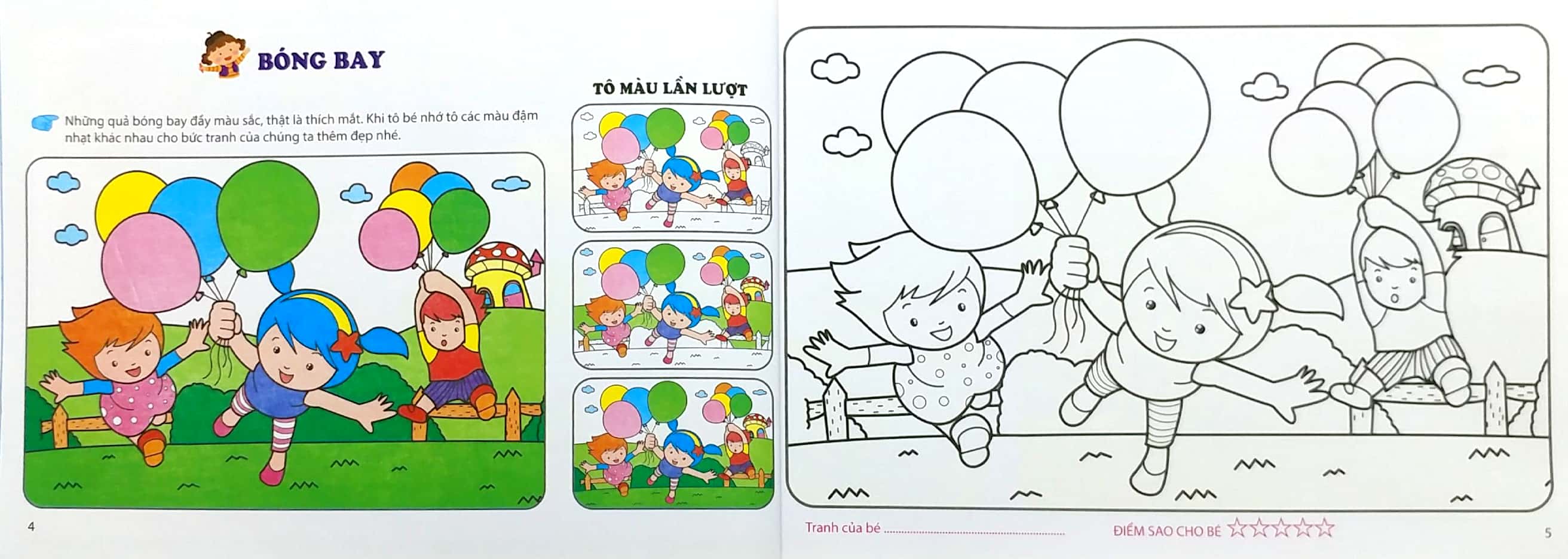 bộ bé làm họa sỹ nhí - nhập môn tô màu cho bé (tập 6)