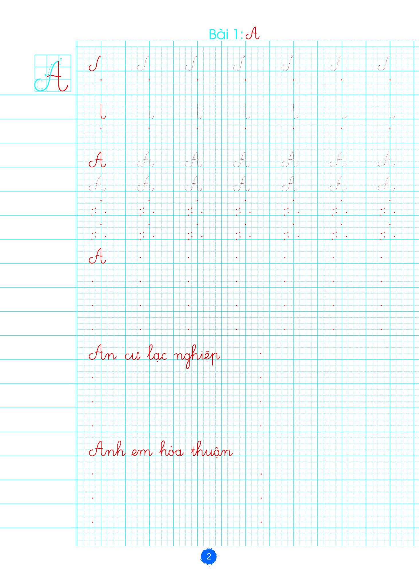 bộ bé luyện viết chữ đẹp - tập 2 - luyện viết chữ hoa - cỡ chữ nhỏ