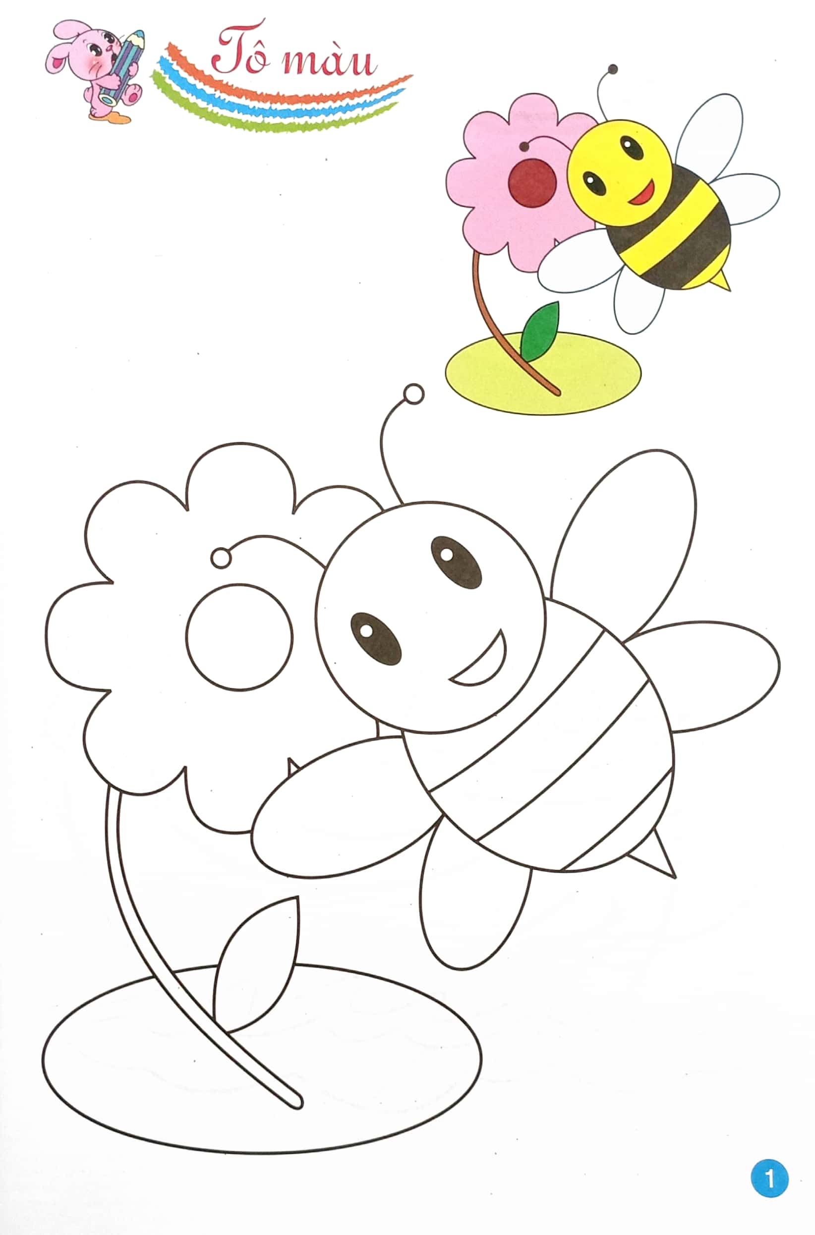 bộ bé tập làm họa sĩ - tô màu (3-4 tuổi) - tập 2 (tái bản 2024)