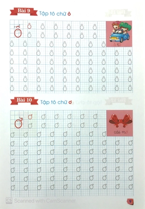 bộ bé tập tô chữ 1 - tập 1