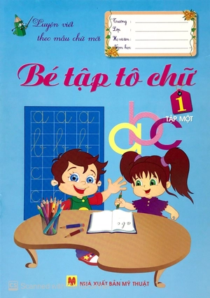 bộ bé tập tô chữ 1 - tập 1