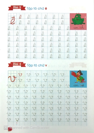 bộ bé tập tô chữ 1 - tập 1