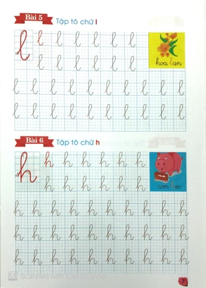 bộ bé tập tô chữ 1 - tập 1