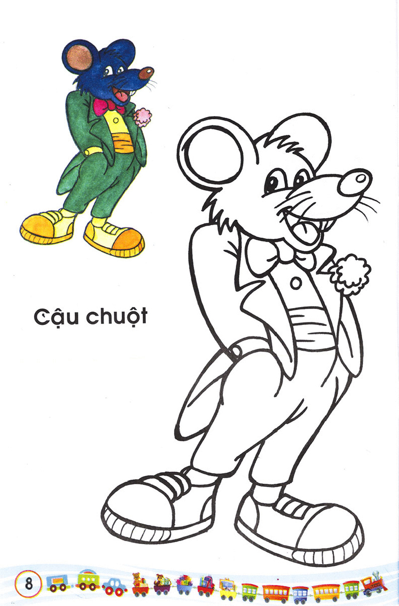 bộ bé tập tô màu các loại thú 2