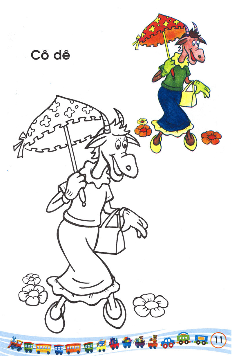 bộ bé tập tô màu các loại thú 2