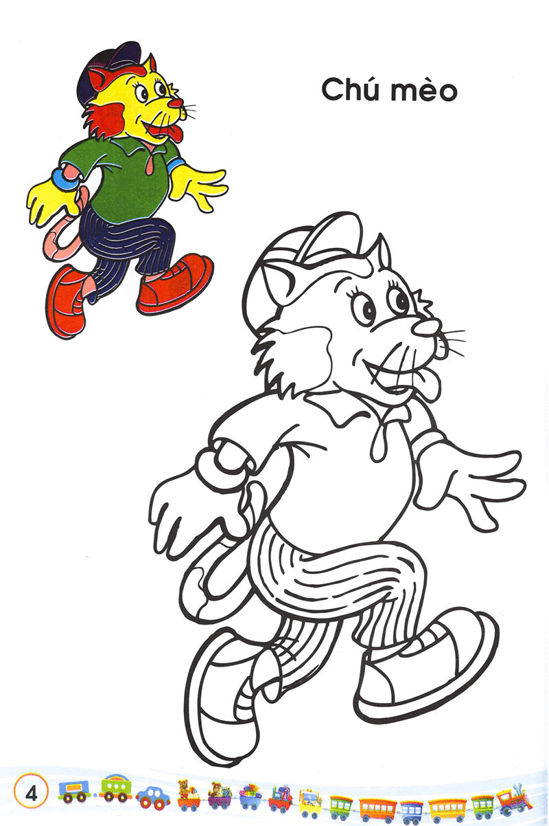 bộ bé tập tô màu các loại thú 2