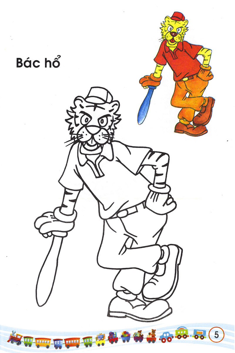 bộ bé tập tô màu các loại thú 2