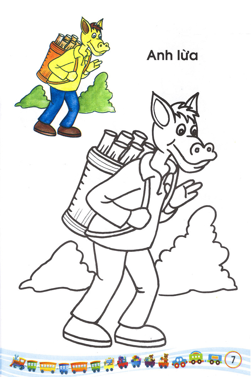 bộ bé tập tô màu các loại thú 2