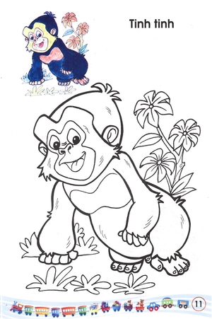 bộ bé tập tô màu: các loại thú (tập 1)