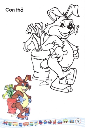 bộ bé tập tô màu: các loại thú (tập 1)