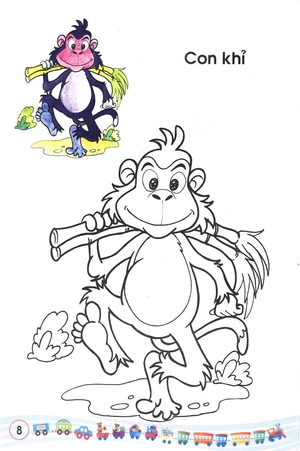 bộ bé tập tô màu: các loại thú (tập 1)