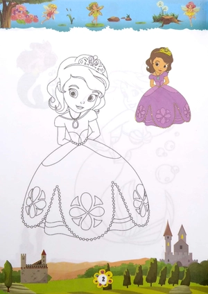 bộ bé tập tô màu công chúa - tập 5