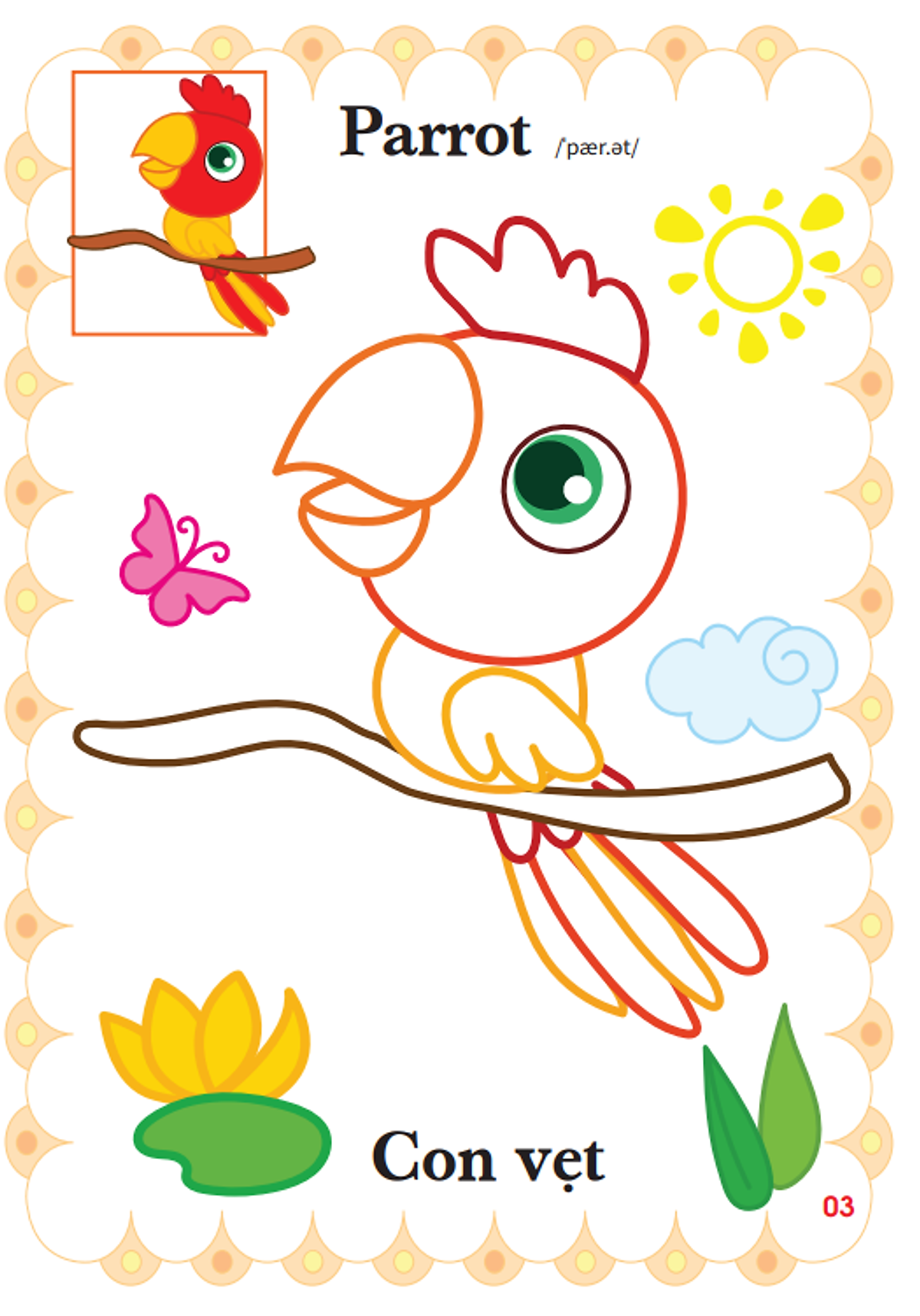 Bo
						
										
										Be Tap To Mau Mau Giao - Dong Vat Dang Yeu - Song Ngu Anh-Viet - Tap 2