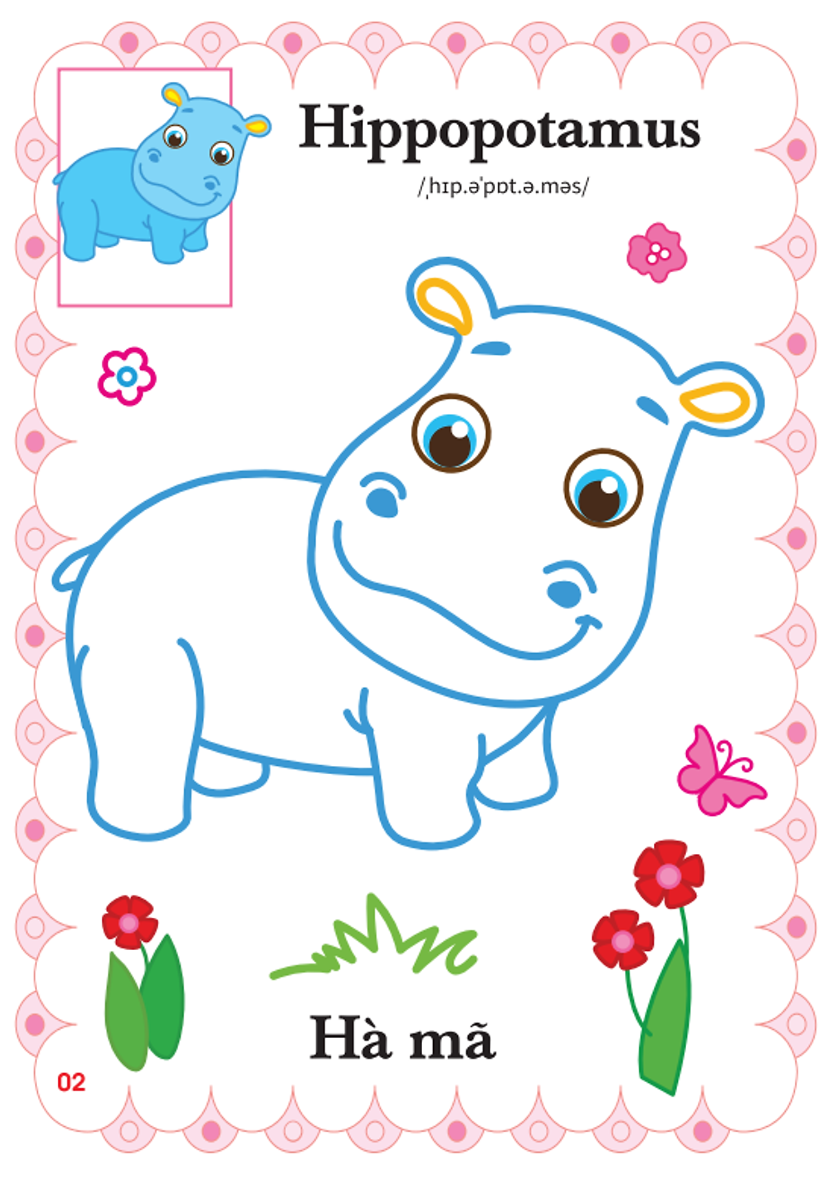 Bo
						
										
										Be Tap To Mau Mau Giao - Dong Vat Dang Yeu - Song Ngu Anh-Viet - Tap 3