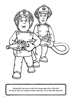 bộ bé tập tô màu - người lính cứu hỏa dũng cảm quyển 4