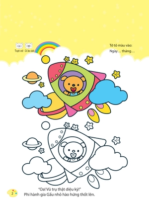 bộ bé tập tô màu - từ cơ bản đến nâng cao - thế giới muôn màu 1