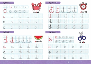 bộ bé tập tô phát triển tư duy - tập tô - tập viết - tập 1