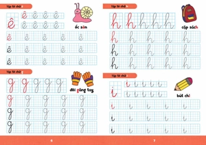bộ bé tập tô phát triển tư duy - tập tô - tập viết - tập 1