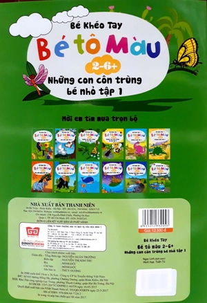 bộ bé tô màu (2-6+) - những con côn trùng bé nhỏ - tập 1 (tái bản 2017)