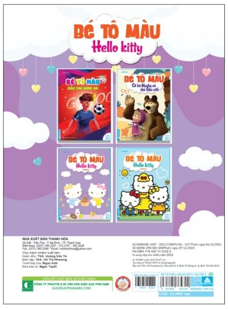 bộ bé tô màu - hello kitty - quyển 1