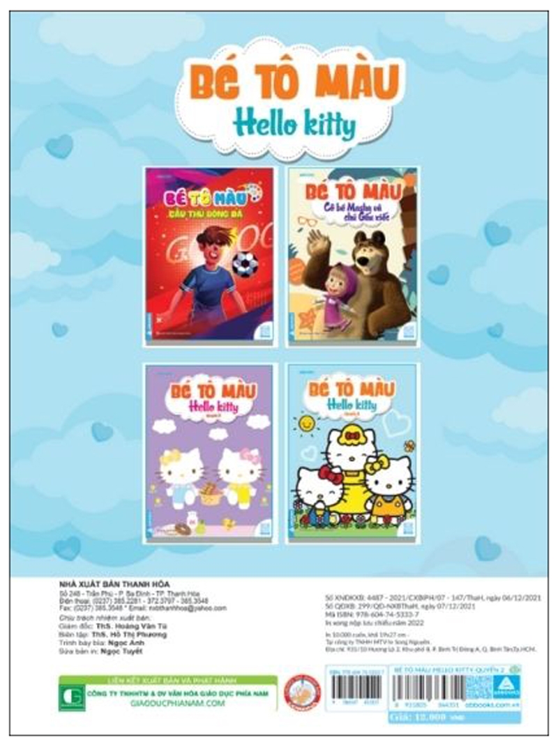 bộ bé tô màu - hello kitty - quyển 2
