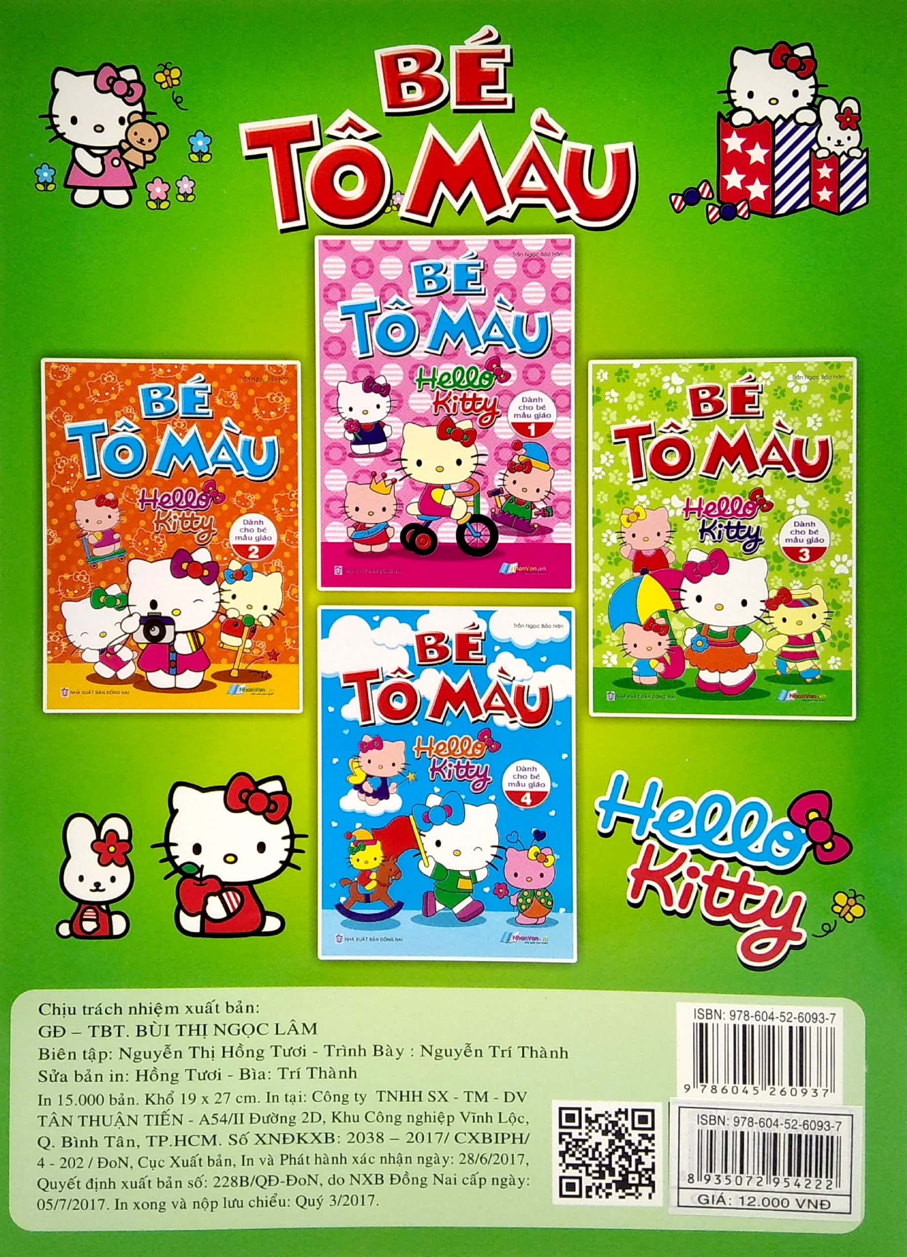bộ bé tô màu hello kitty - tập 3