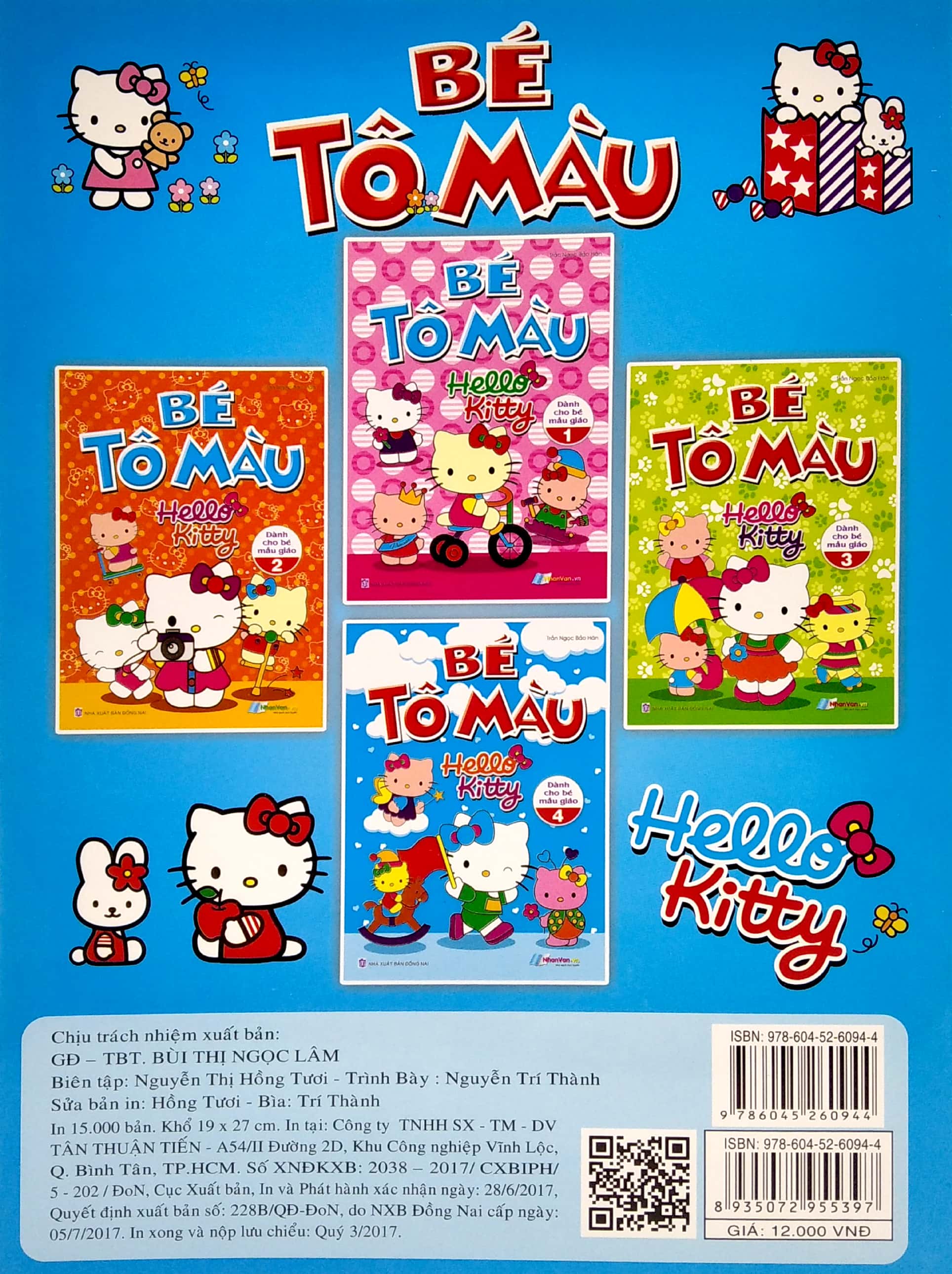 bộ bé tô màu hello kitty - tập 4