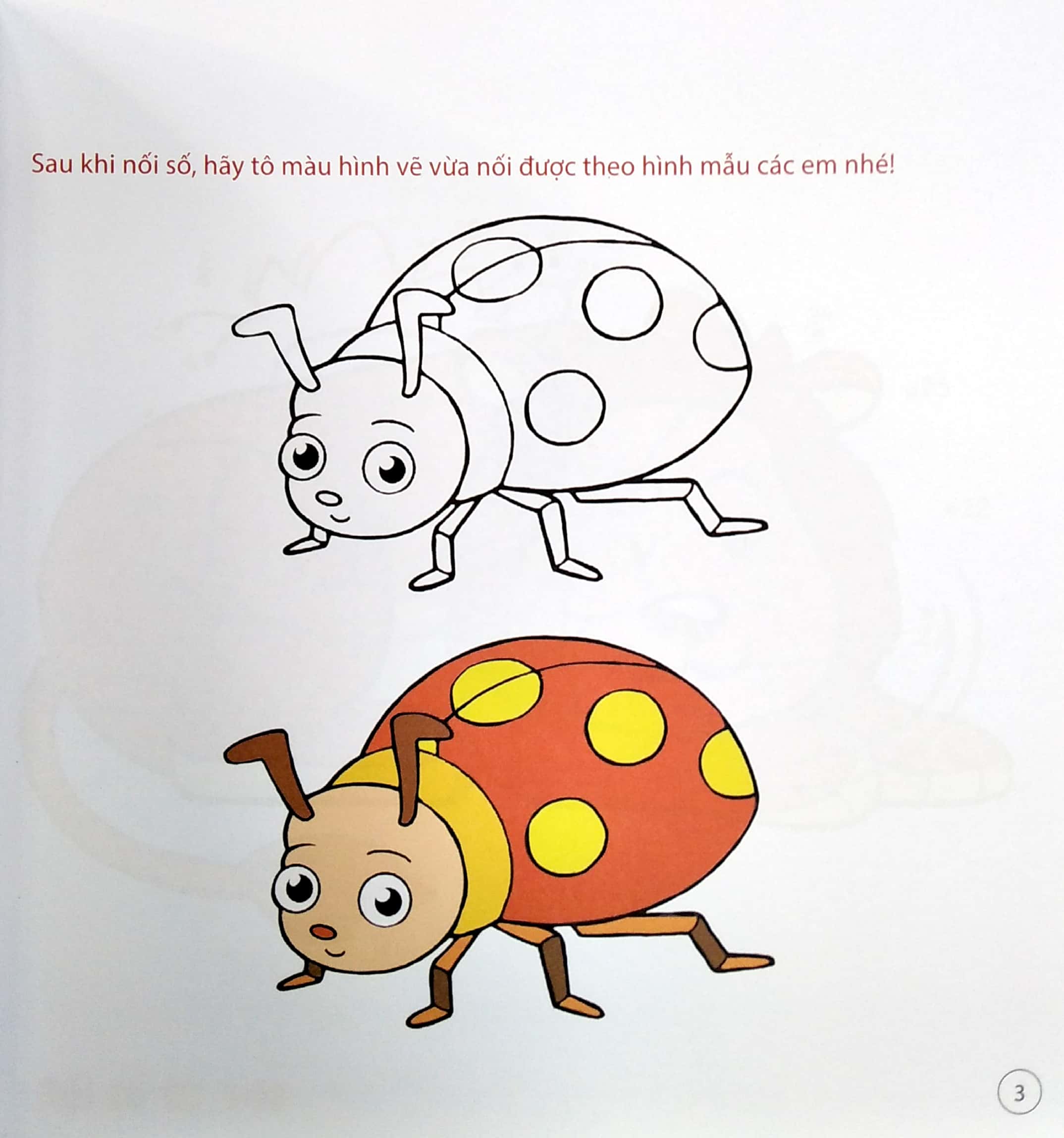 bộ bé tô màu sáng tạo - nối số tô màu 2