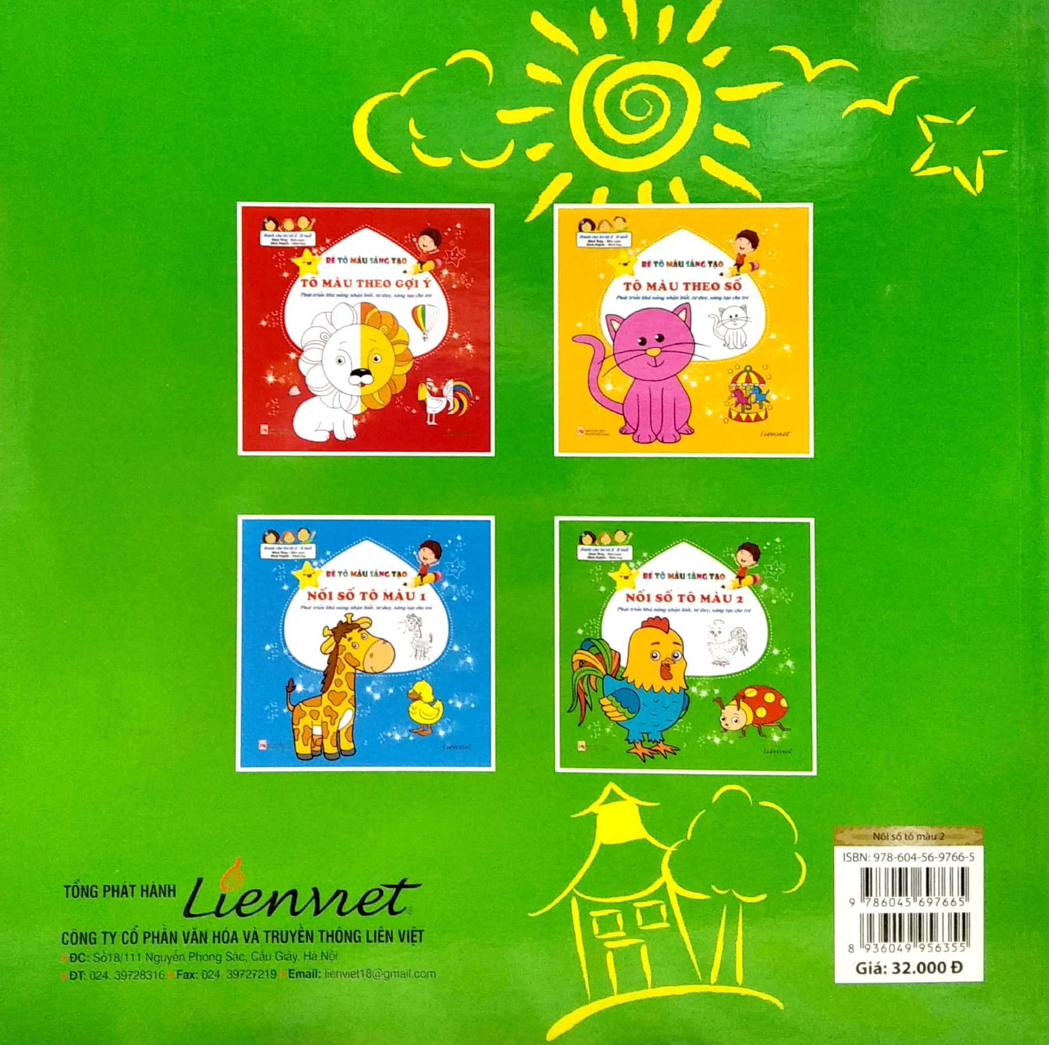 bộ bé tô màu sáng tạo - nối số tô màu 2