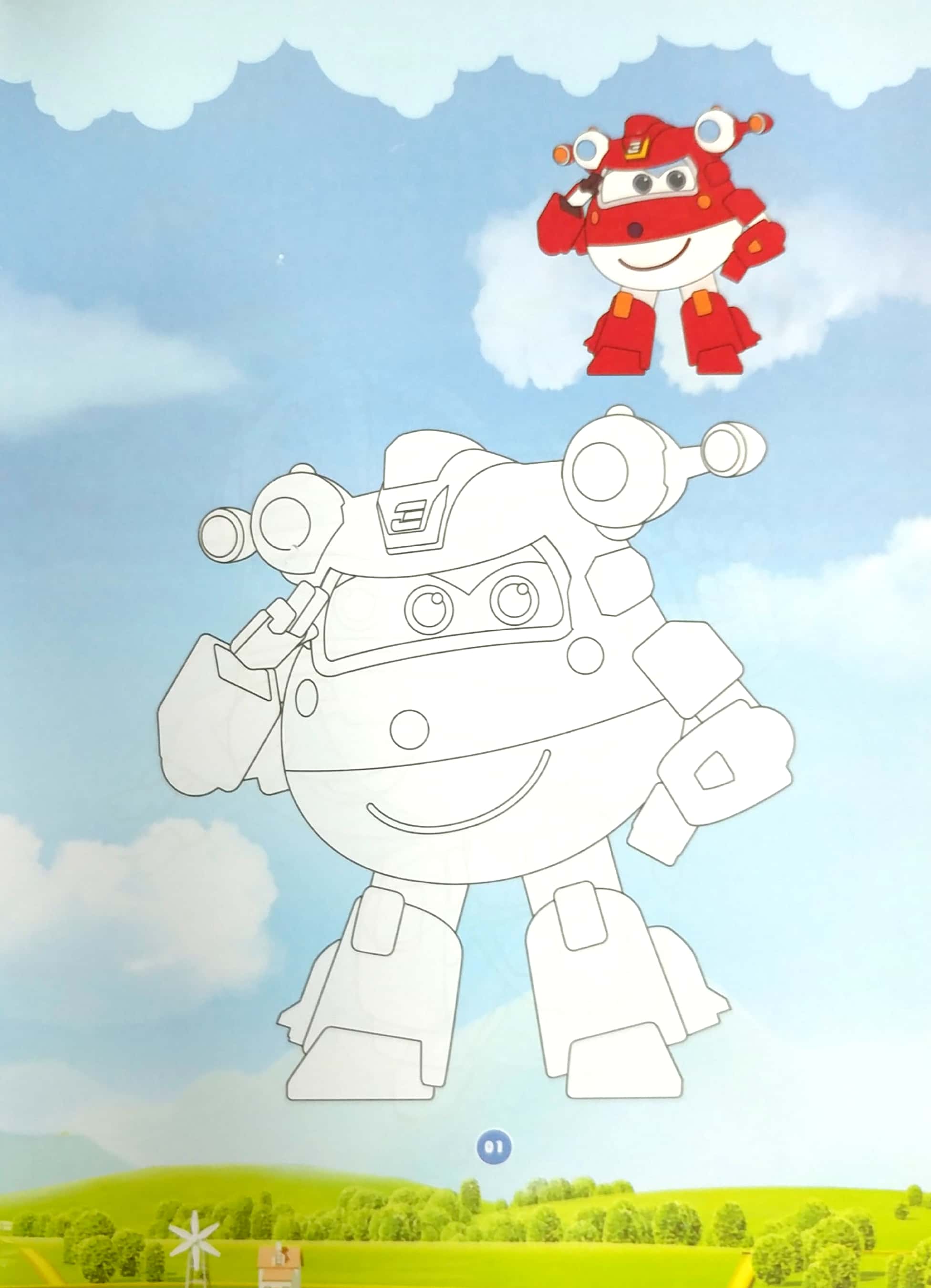 bộ bé tô màu super wings - quyển 1