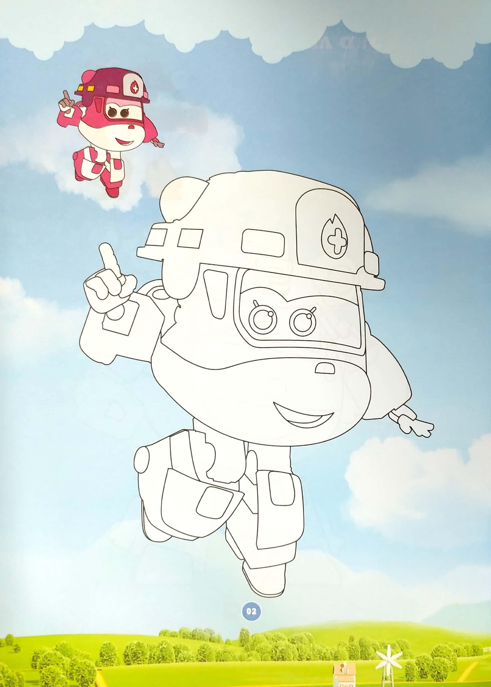 bộ bé tô màu super wings - quyển 1