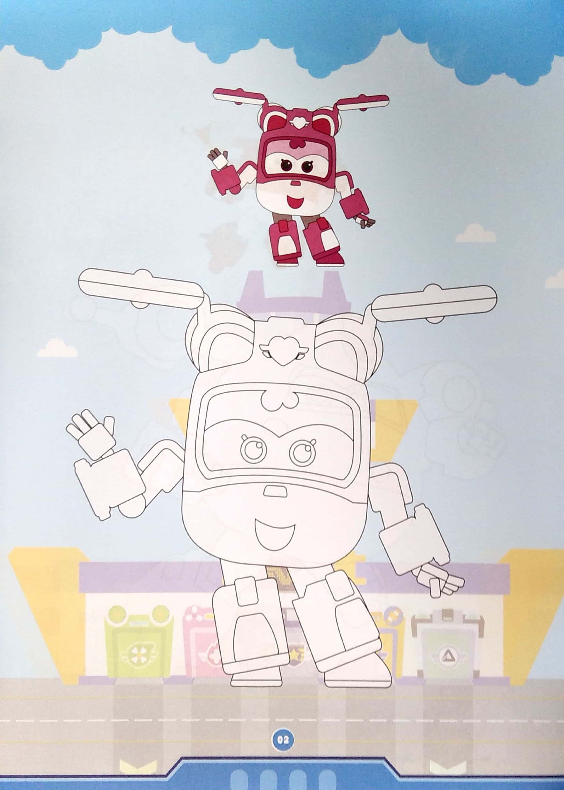 bộ bé tô màu super wings - quyển 2