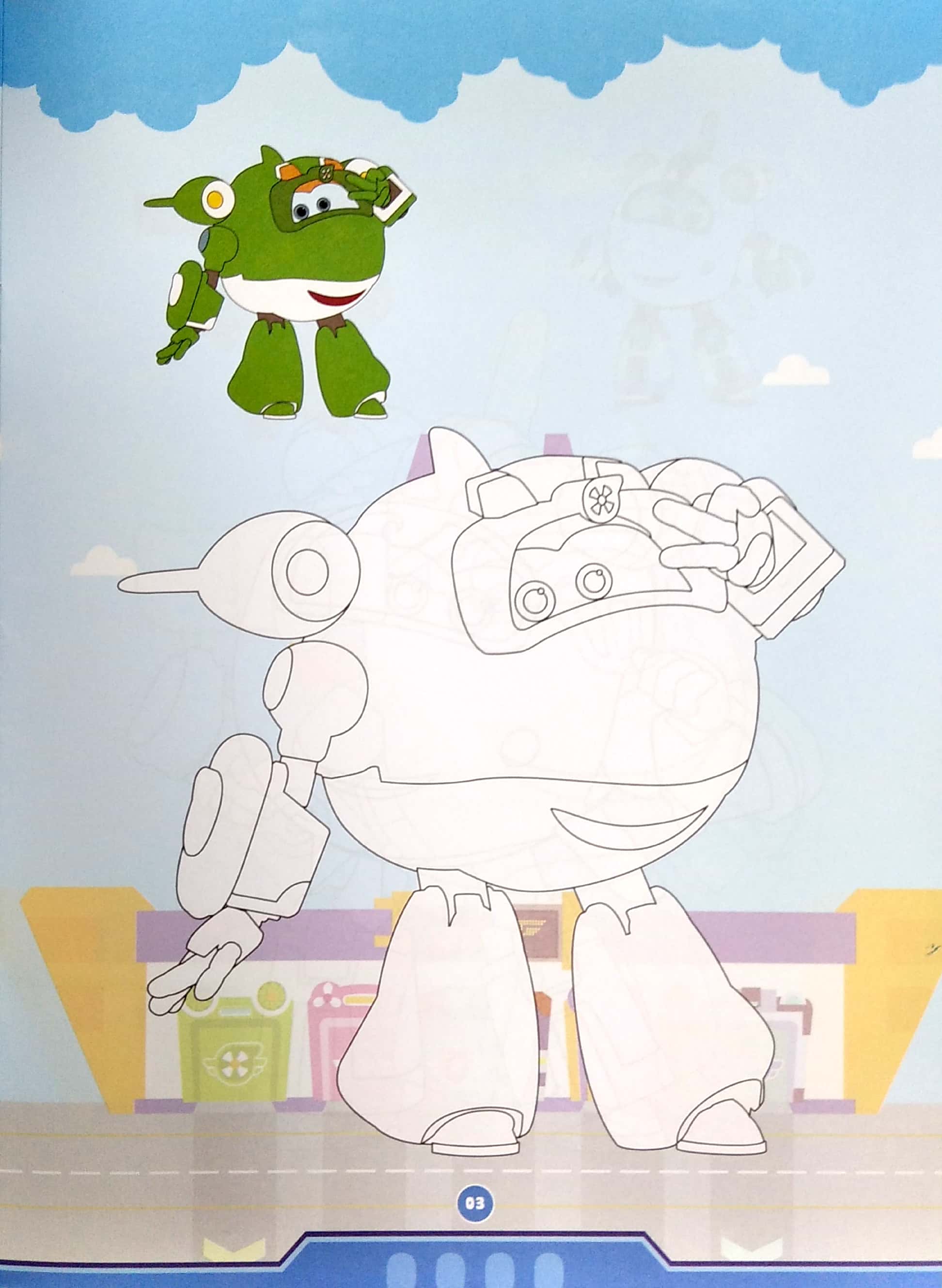 bộ bé tô màu super wings - quyển 2