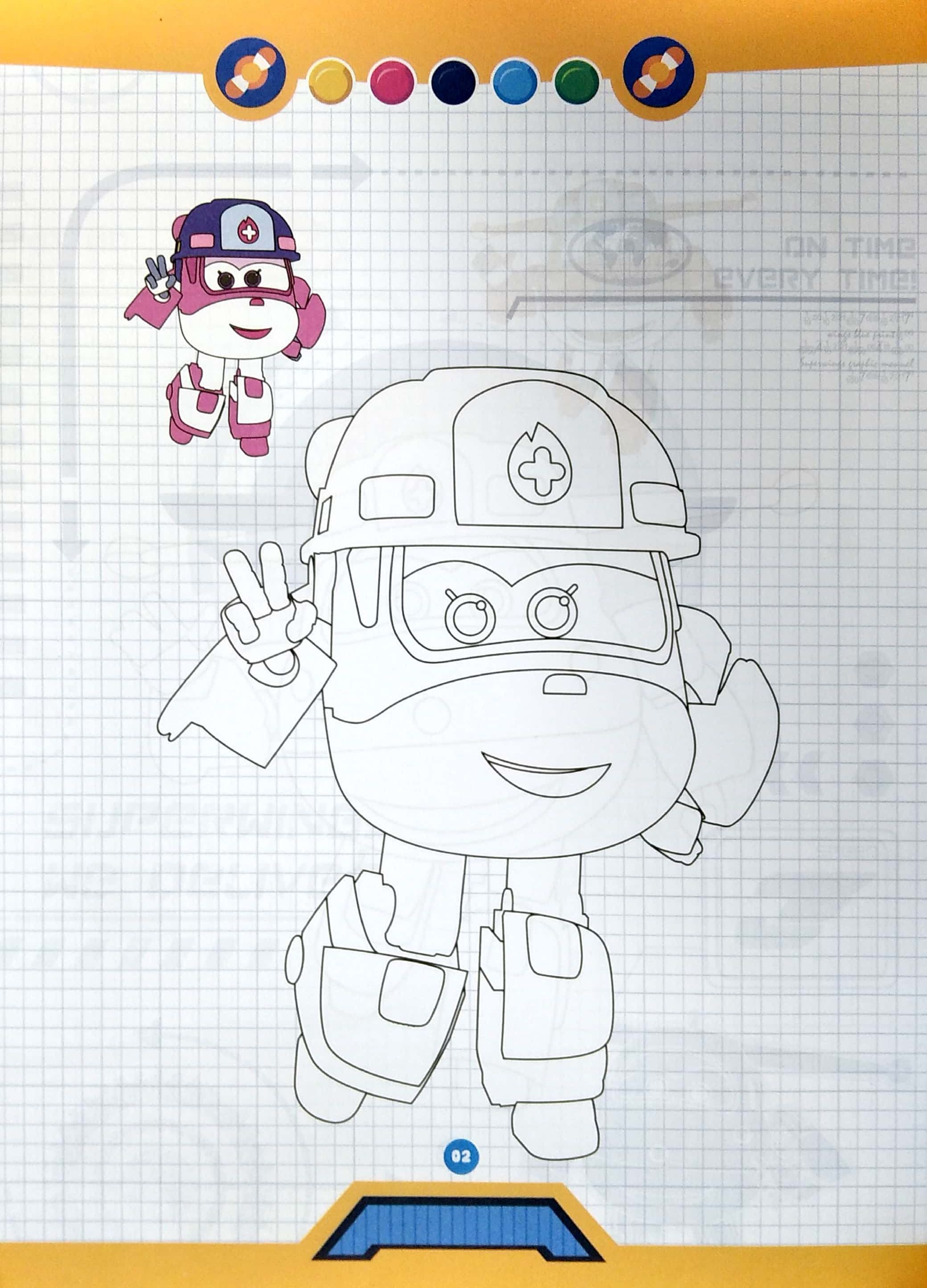 bộ bé tô màu super wings - quyển 4