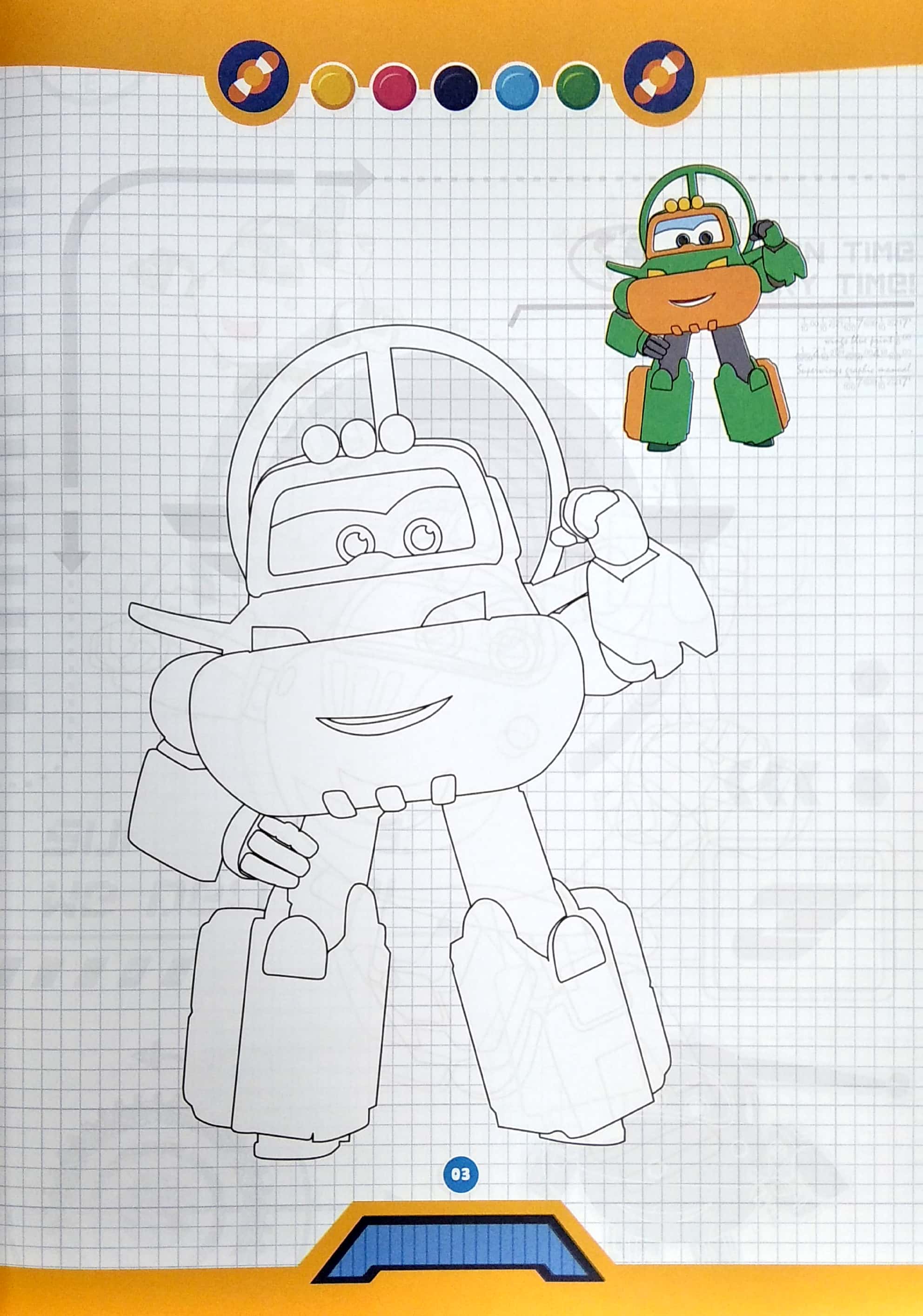 bộ bé tô màu super wings - quyển 4