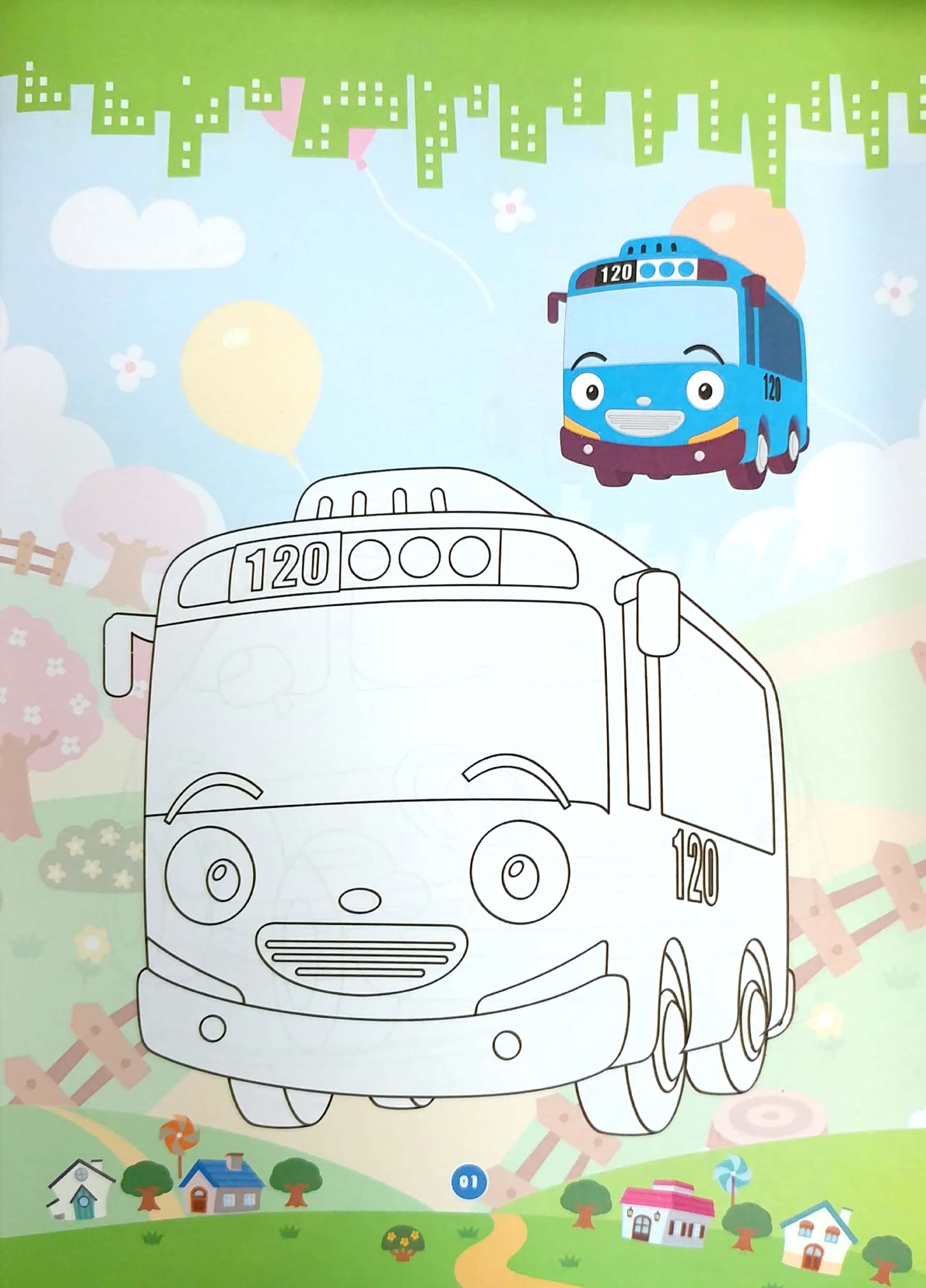 bộ bé tô màu tayo - quyển 1