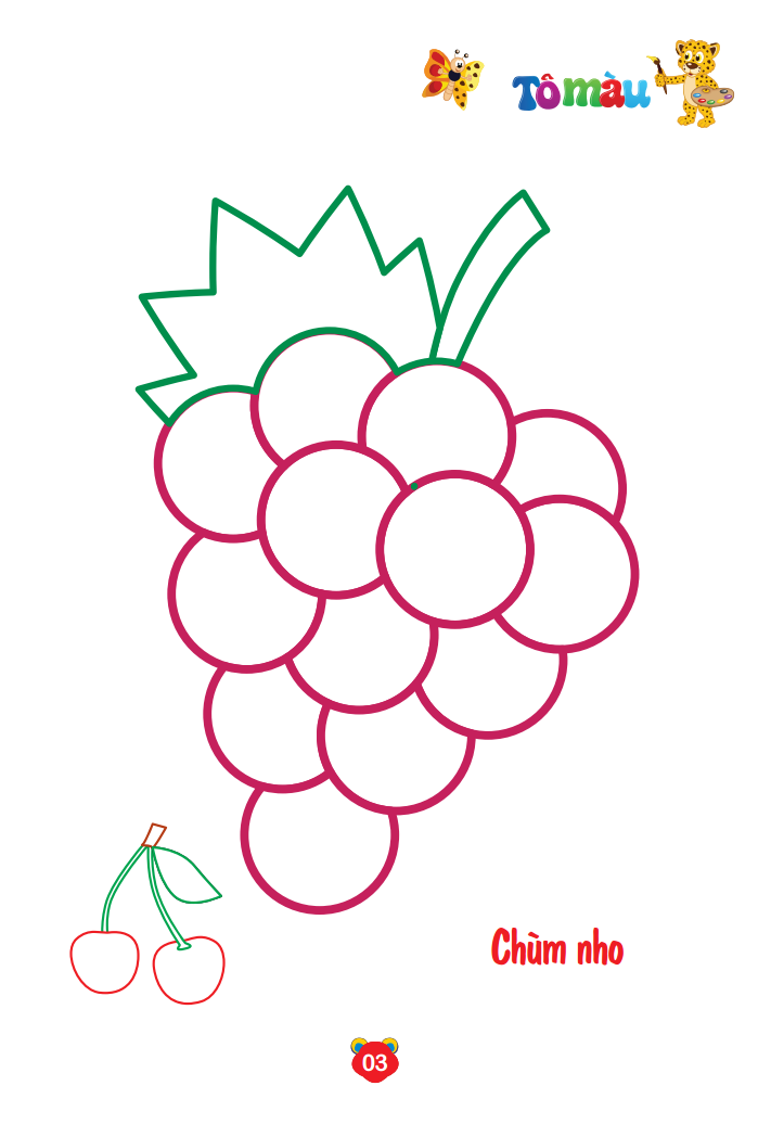 bộ bé tô màu thế giới xung quanh song ngữ anh - việt - trái cây (quyển 8)