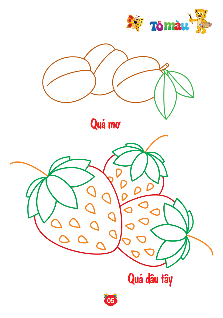 bộ bé tô màu thế giới xung quanh song ngữ anh - việt - trái cây (quyển 8)