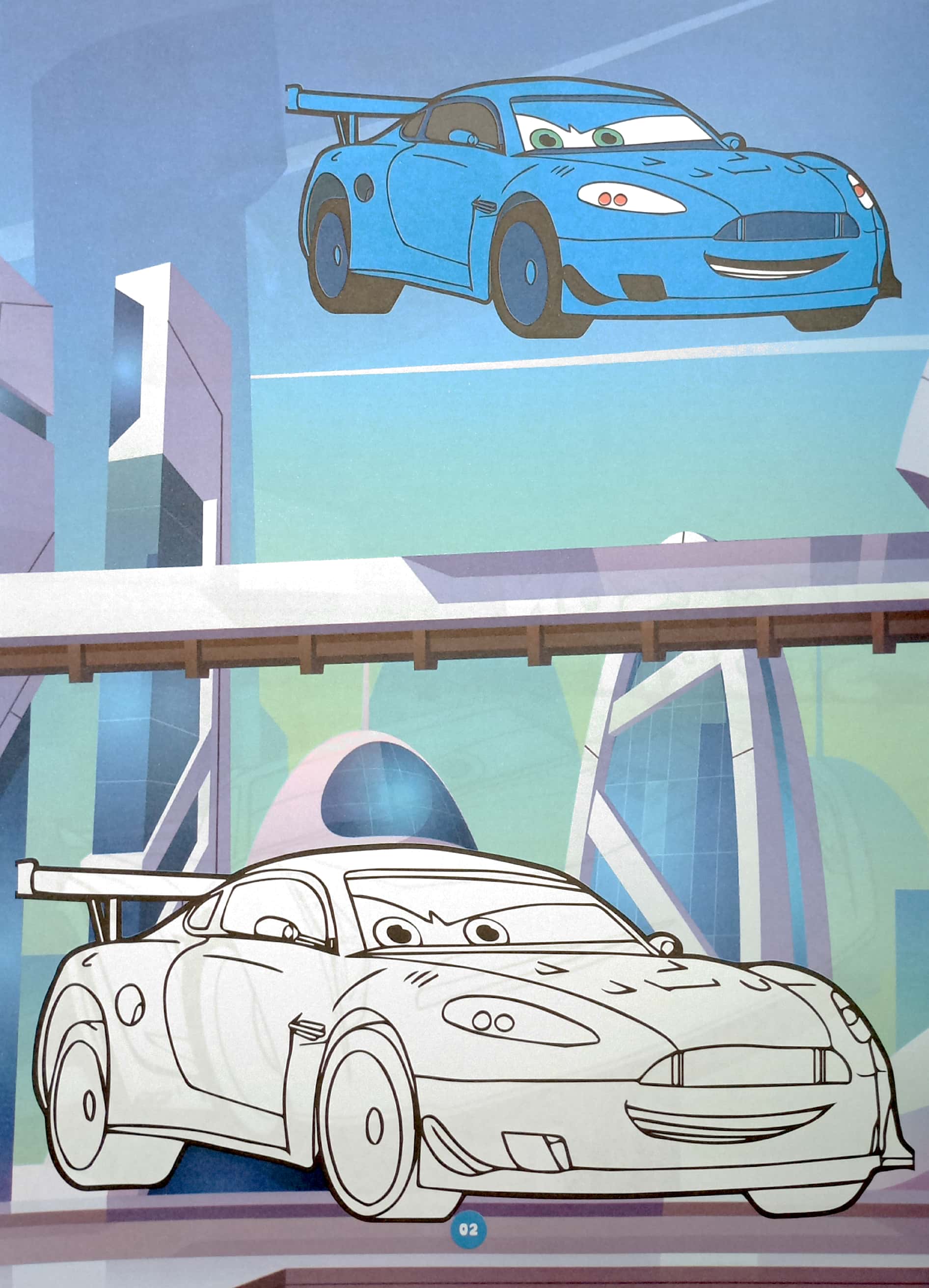 bộ bé tô màu - vương quốc xe hơi 2