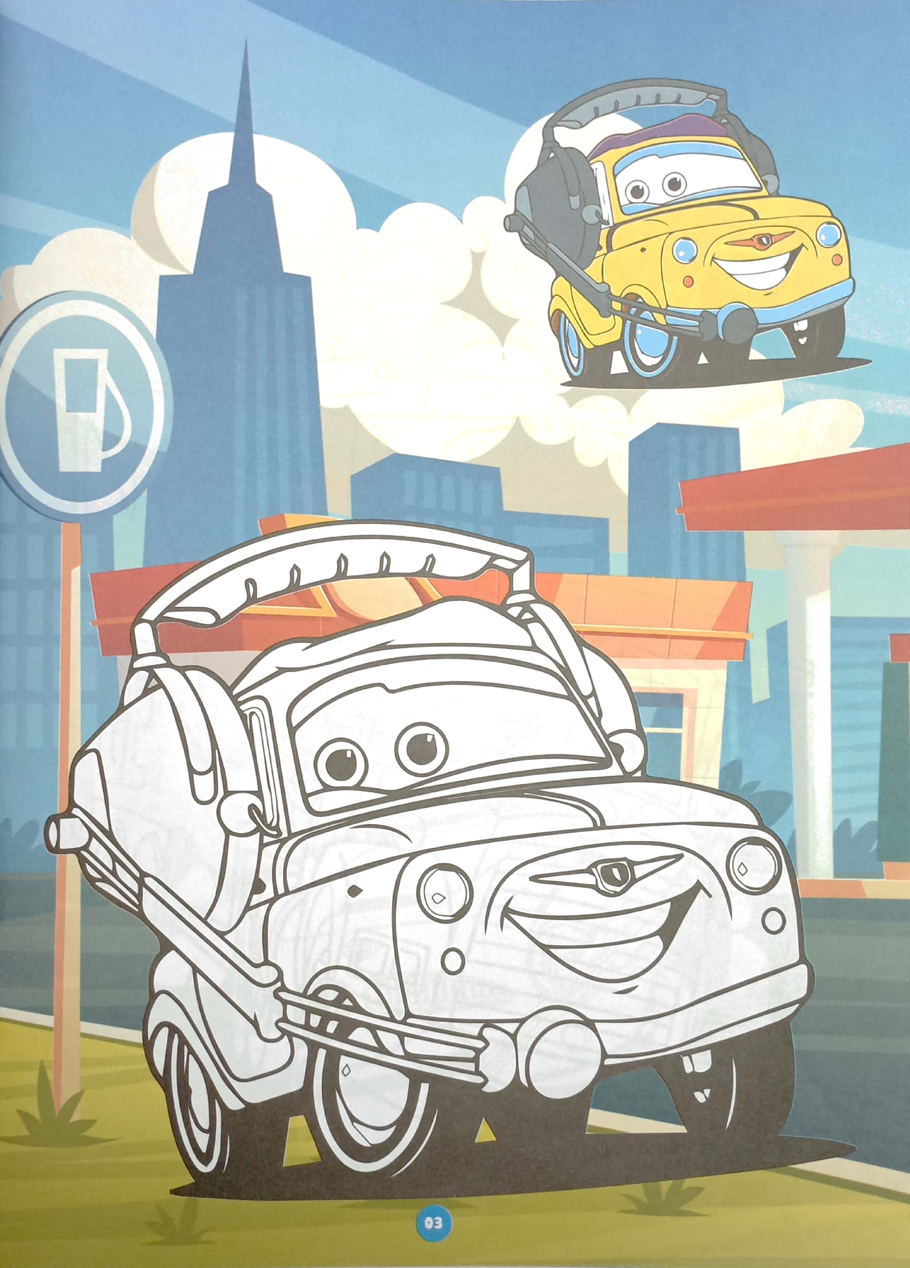 bộ bé tô màu - vương quốc xe hơi 4